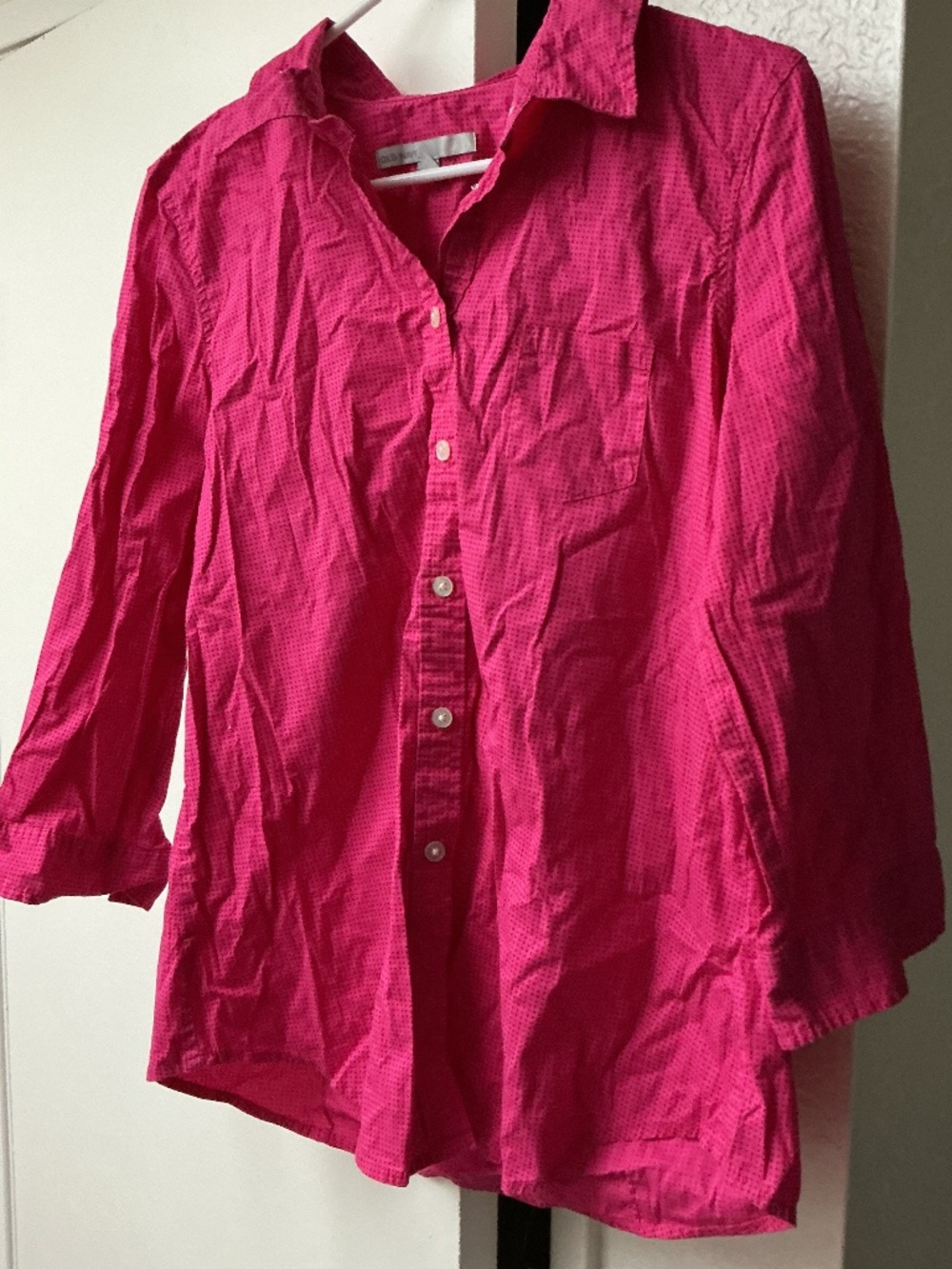 Old Navy pink with red dots  ladies shirt size large